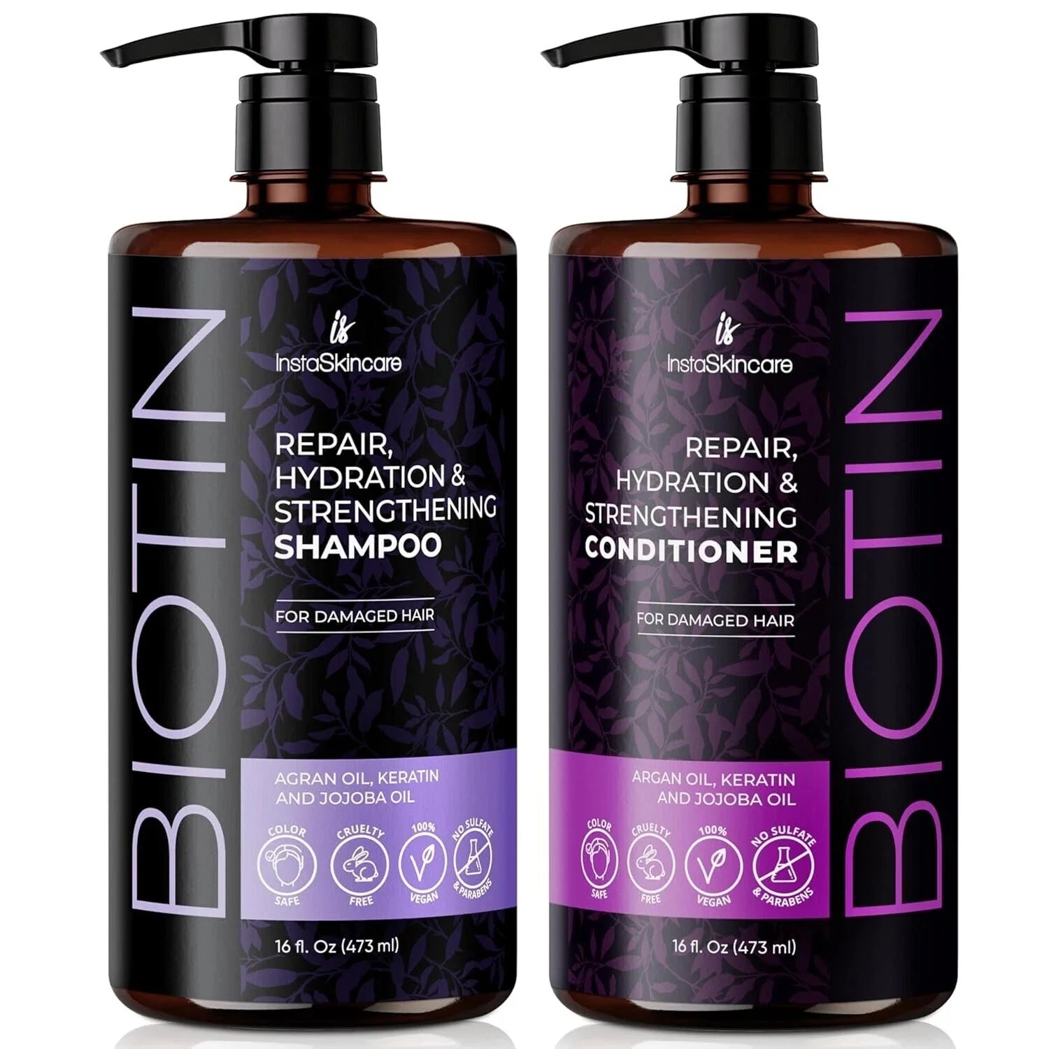 Skincare Biotin Shampoo and Conditioner Set for Hair Growth